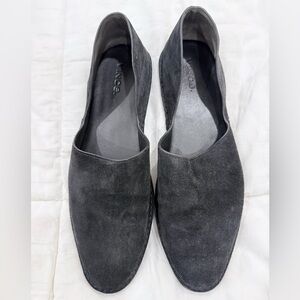 Vince Black Suede Slip-On Flats